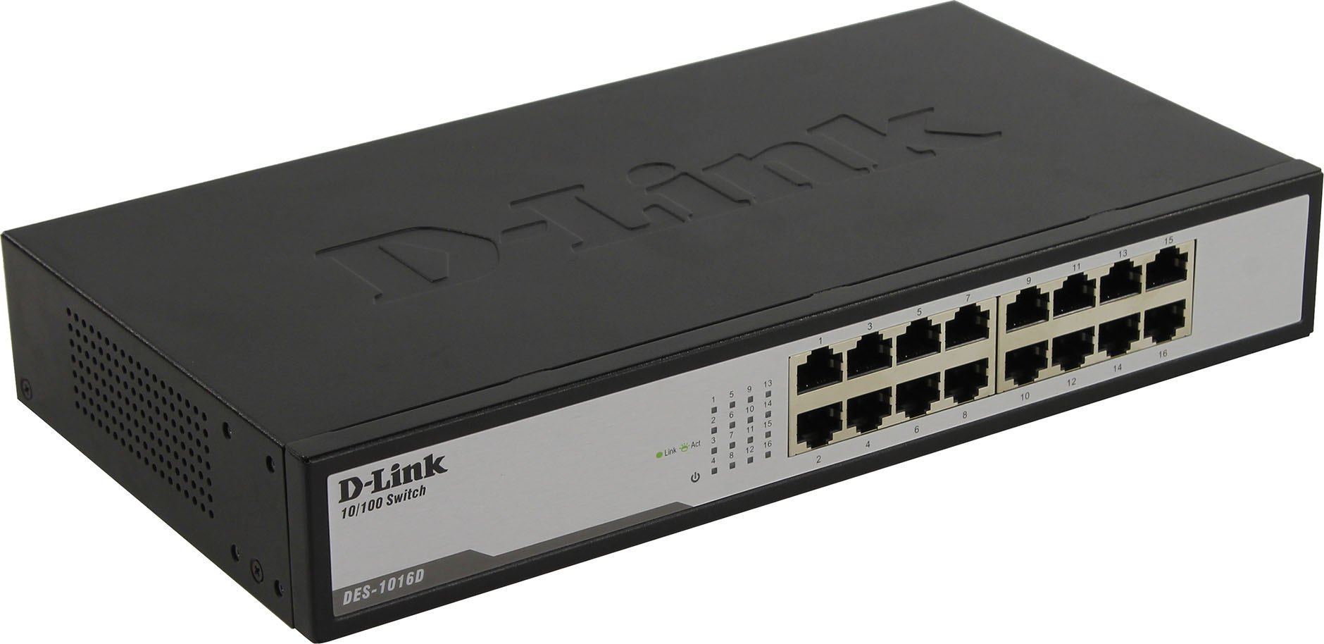 

Коммутатор D-link DES-1016D, кол-во портов: 16x100 Мбит/с, установка в стойку (DES-1016D/H1A), DES-1016D