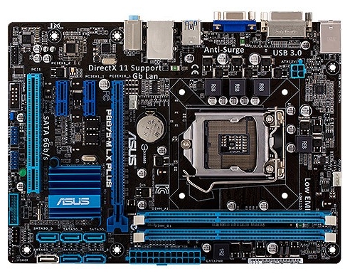 Материнская плата ASUS P8B75-M LX PLUS, Socket1155, Intel B75, mATX