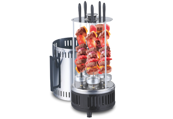 Шашлычница Centek CT-1460 1.2 кВт, серебристый/черный