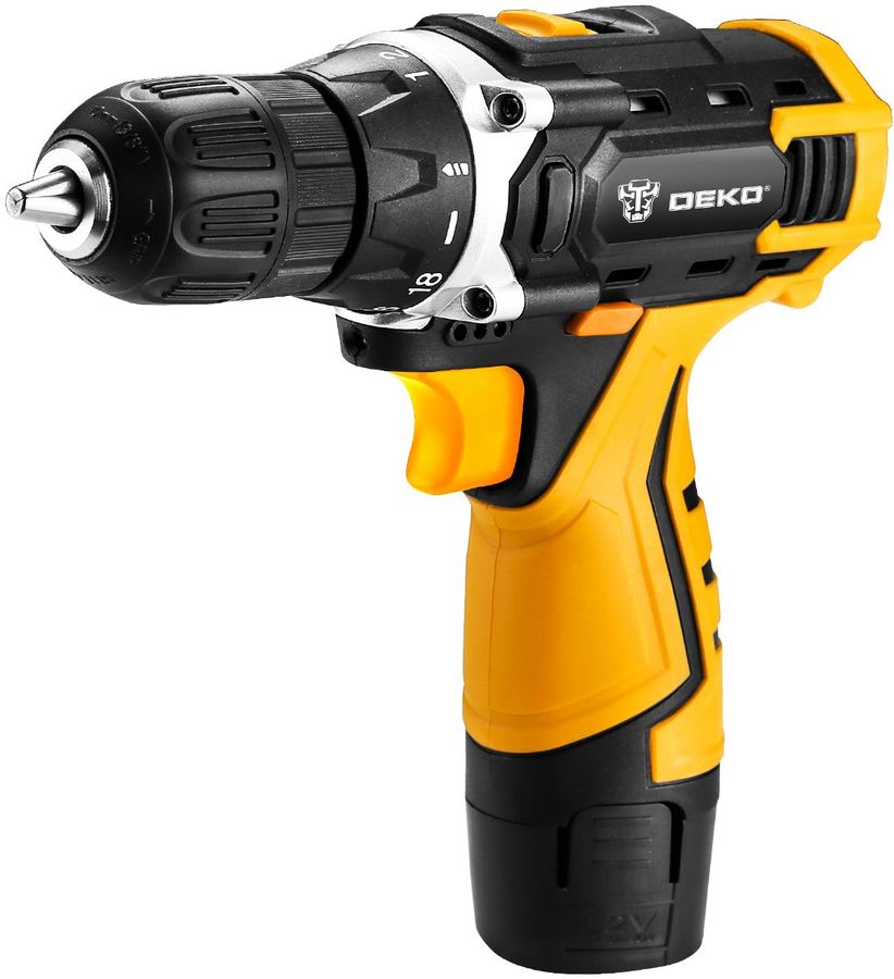 

Дрель-шуруповерт DEKO DKCD12FU-Li, аккумуляторный, 28 нм, 1350 об/мин, 12V, 1.5 А·ч, Li-Ion, быстрозажимной патрон, 1.1 кг (063-4100), DKCD12FU-Li
