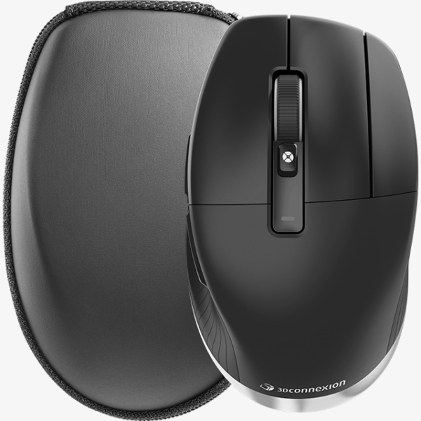 Мышь беспроводная 3Dconnexion CadMouse Pro Wireless, 7200dpi, оптическая светодиодная, Wireless, Bluetooth / USB, черный/серый (3DX-700078)