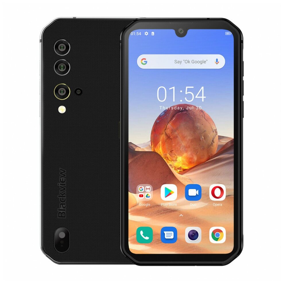 

Смартфон Blackview BV9900E, 5.84" 1080x2280 IPS, MediaTek Helio P90, 6Gb RAM, 128Gb, 3G/4G, NFC, Wi-Fi, BT, 4xCam, 2-Sim, 4.38 А·ч, USB Type-C, Android 10, серый (BV9900E GRAY), BV9900E