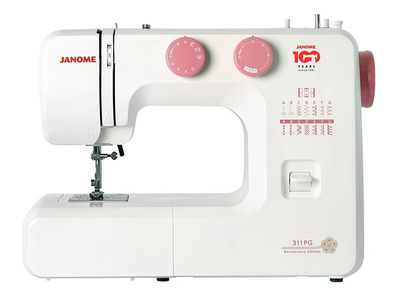 Швейная машина Janome 311PG, белый/розовый