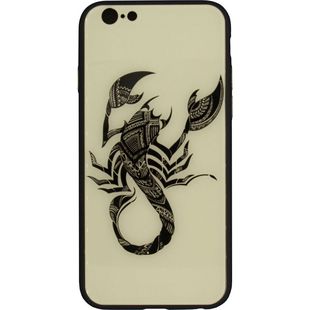 Чехол-накладка Flexis Светящийся в темноте стеклянный для смартфона Apple Apple iPhone 78 пластик желтый FX-CASE-GiDGC-iP7-SCORP 1300₽