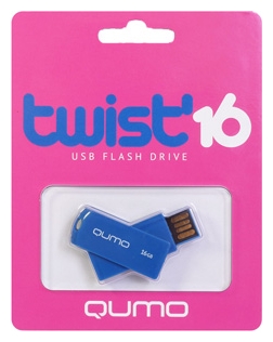 

Флешка 16Gb USB 2.0 Qumo Twist (QM16GUD-TW-Cobalt), Синий, Twist