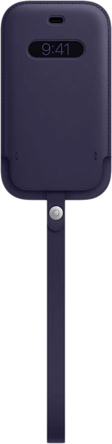 Чехол-кошелек Apple Leather Sleeve MagSafe для смартфона Apple iPhone 12 mini, натуральная кожа, темно-фиолетовый (MK093ZE/A)