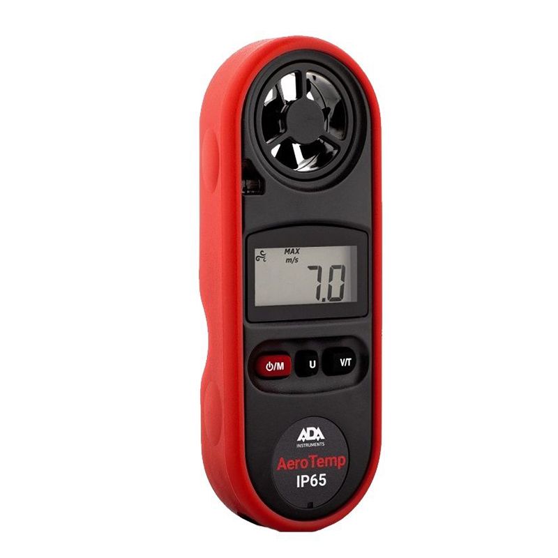 

Анемометр с крыльчаткой ADA AeroTemp IP65, измерение температуры: от -10 до +45 °С, измерение скорости ветра: от 0.7 до 30 м/с, черный/красный (А00546 ), AeroTemp IP65