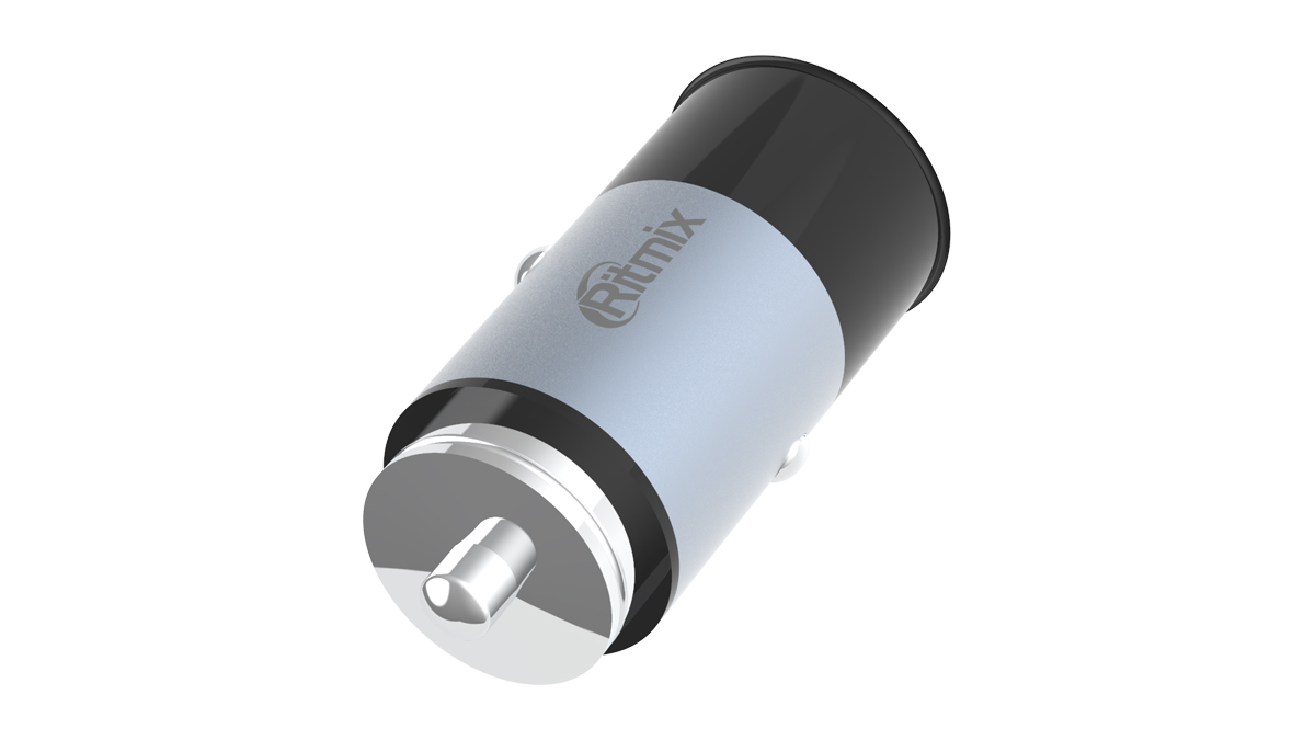 

Автомобильное зарядное устройство Ritmix RM-5231 Gunshell, 2xUSB, 3.1A, черный, RM-5231 Gunshell