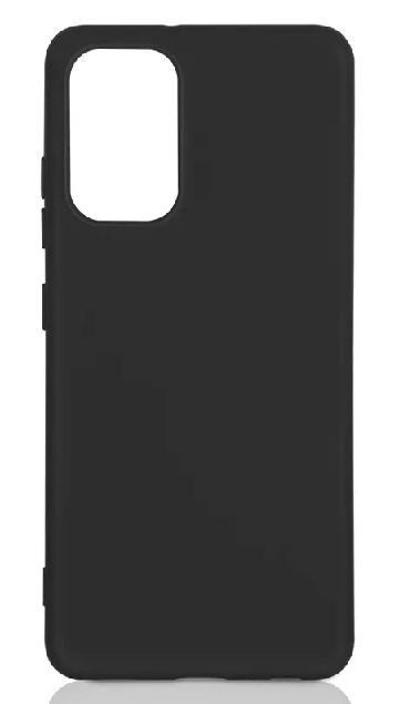 Чехол-накладка DF sOriginal-22 с микрофиброй для смартфона Samsung Galaxy A22 (4G), силикон, черный (DF sOriginal-22) - фото 1