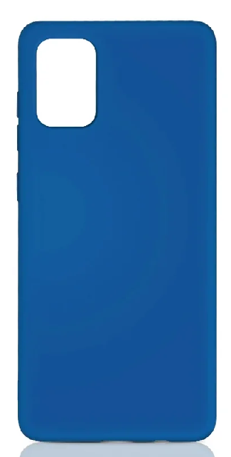 Чехол-накладка DF sOriginal-22 с микрофиброй для смартфона Samsung Galaxy A22 (4G), силикон, синий (DF sOriginal-22)