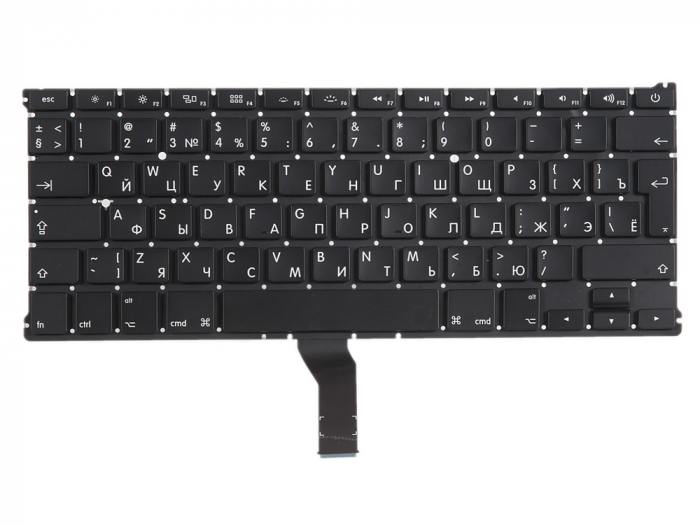 клавиатура для Apple для MacBook Air 13 A1369 A1466, для Mid 2011 - Mid 2017, Г-образный Enter RUS(A1369-KB-RS) [282971]
