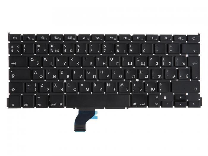 клавиатура для Apple MacBook Pro Retina 13 A1502, Late 2013-Mid 2014-Early 2015, Г-образный Enter RUS(A1502-KB-RS) [361702]