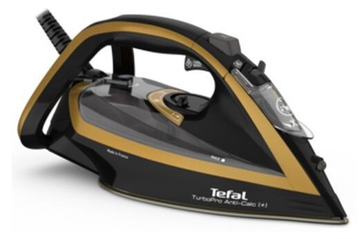 

Утюг Tefal Turbo Pro Anti Calc FV5696 3 кВт, длина шнура 2 м, черный/золотистый (FV5696E1), FV5696