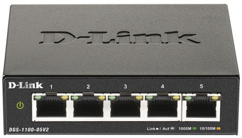

Коммутатор D-link DGS-1100-05V2, управляемый, кол-во портов: 5x1 Гбит/с (DGS-1100-05V2/A1A), DGS-1100-05V2