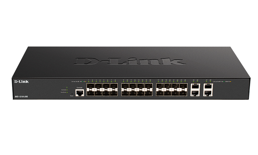 

Коммутатор D-link DXS-1210-28S, управляемый, кол-во портов: 4x10 Гбит/с, SFP+ 24x10 Гбит/с, установка в стойку (DXS-1210-28S/A1A), DXS-1210-28S