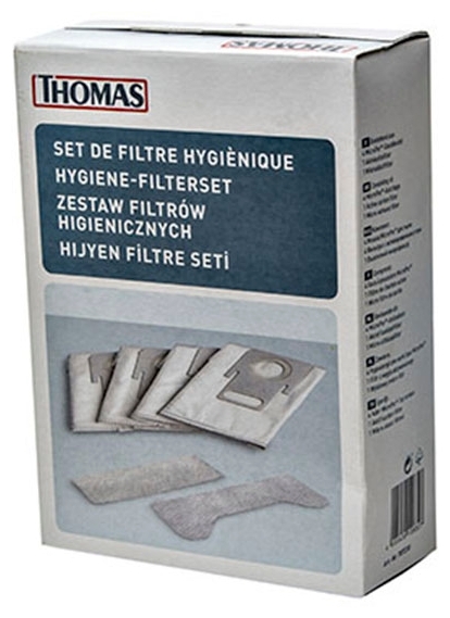 Набор фильтров Thomas 787230 для Thomas thomas syntho, black, hygiene, genius, фильтр-мешки 4 шт., микрофильтр 1 шт., угольный фильтр 1 шт., серый, 6шт. (787230)
