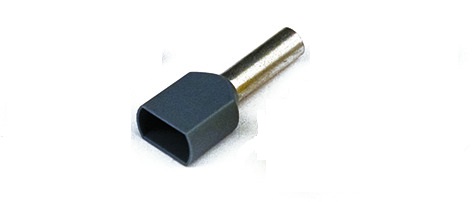 Наконечник НШВИ2 гильза изолированный, 4мм², медь, луженый, под опрессовку, серый, 100шт., DKC Quadro (2ART5072)