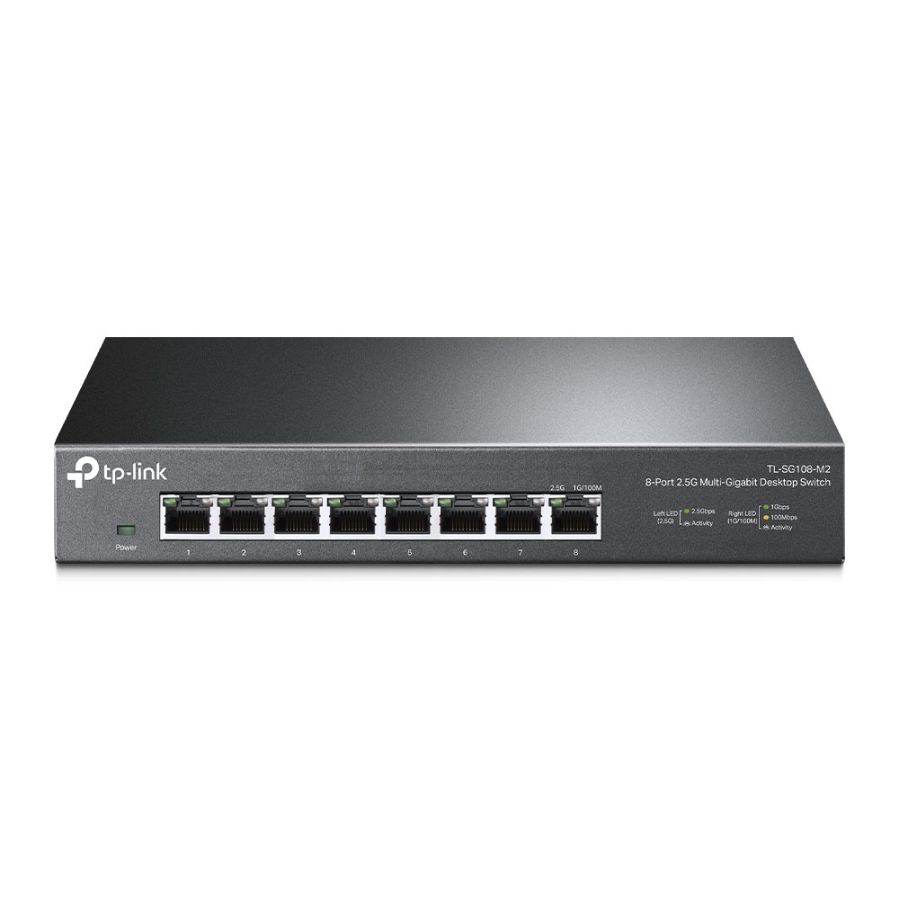 

Коммутатор TP-LINK TL-SG108-M2, кол-во портов: 8x2.5 Гбит/с (TL-SG108-M2), TL-SG108-M2