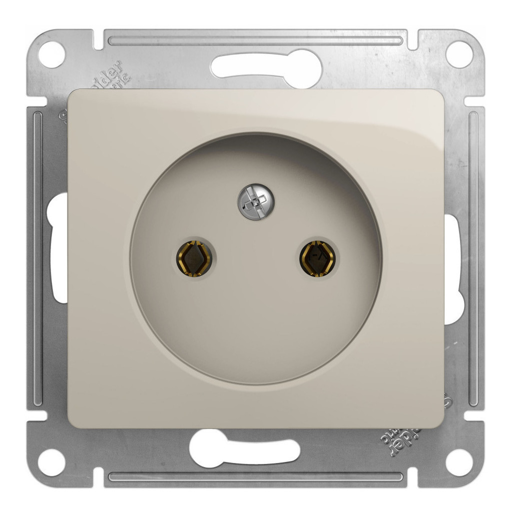 

Розетка Schneider Electric GLOSSA, скрытый монтаж, однопостовая, 16A, механизм с накладкой без рамки, IP20, молочный (GSL000941)