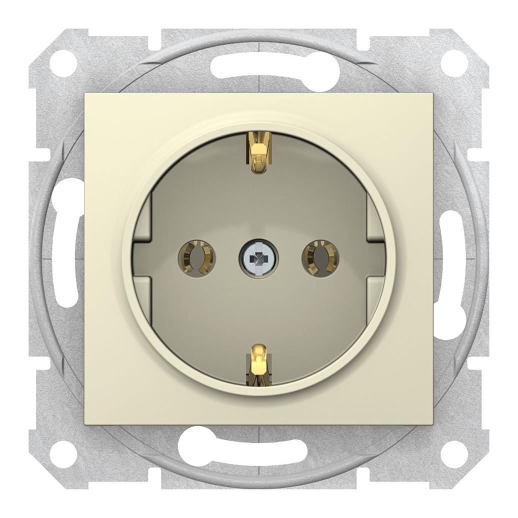 

Розетка Schneider Electric sedna, скрытый монтаж, однопостовая, с з/к, 16A, механизм с накладкой без рамки, IP20, бежевый (SDN3000547)
