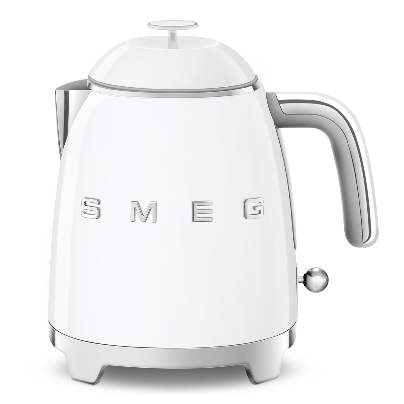 

Чайник SMEG стиль 50-х гг KLF05WHEU 0.8л. 1400Вт, скрытый нагревательный элемент, нержавеющая сталь, белый (KLF05WHEU), KLF05WHEU