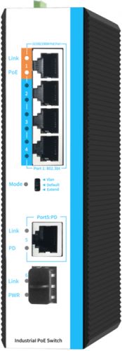 

Коммутатор GigaLink GL-SW-G005-05PSG-I(PD), кол-во портов: 5x1 Гбит/с, SFP 1x1 Гбит/с, PoE: 4x60Вт (макс. 180Вт) (GL-SW-G005-05PSG-I(PD)), GL-SW-G005-05PSG-I(PD)