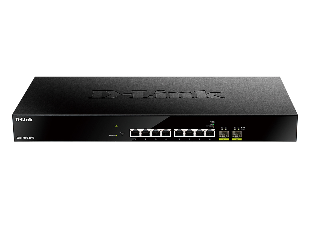 

Коммутатор D-link DMS-1100-10TS, управляемый, кол-во портов: 8x2.5 Гбит/с, SFP+ 2x10 Гбит/с, установка в стойку (DMS-1100-10TS/A1A), DMS-1100-10TS
