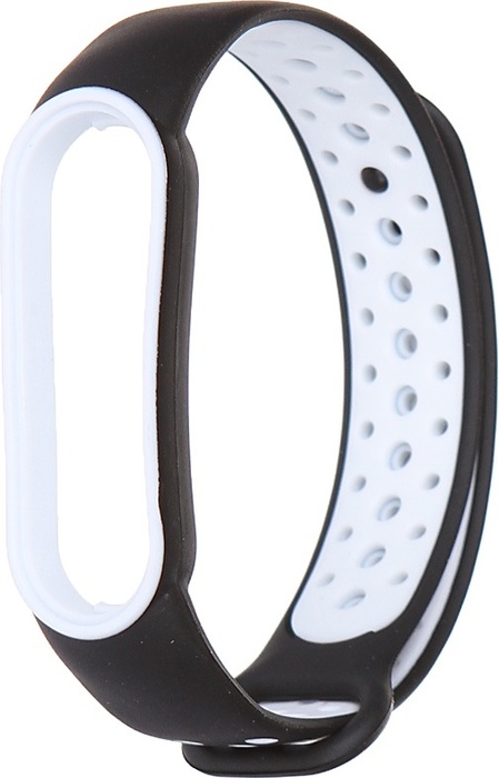 

Ремешок Red Line для Xiaomi Mi Band 6, двухцветный, силикон, черный/белый (УТ000025168)