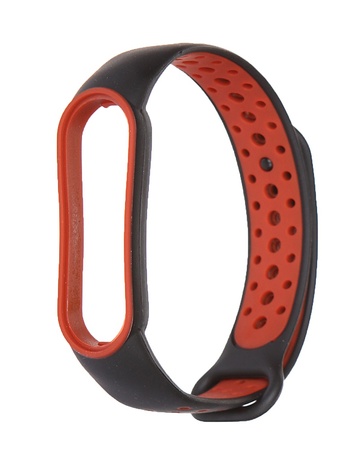 

Ремешок Red Line для Xiaomi Mi Band 6, двухцветный, силикон, черный/красный (УТ000025169)