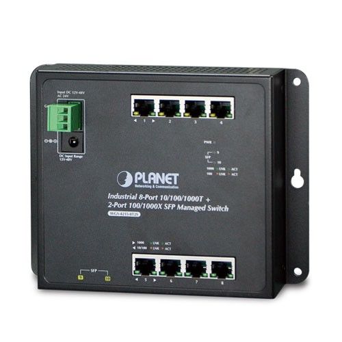 Коммутатор Planet WGS-4215-8T2S, управляемый, кол-во портов: 8x1 Гбит/с, SFP 2x1 Гбит/с (WGS-4215-8T2S)