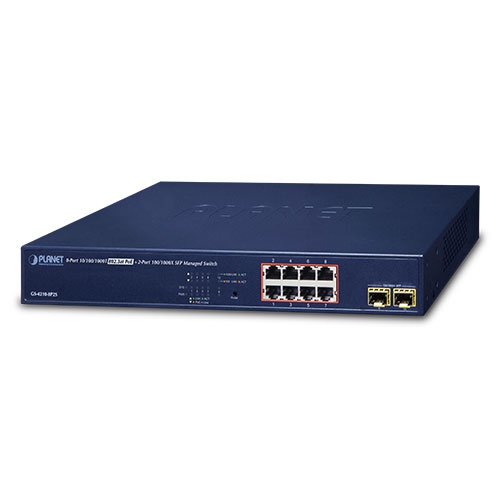 

Коммутатор Planet GS-4210-8P2S, управляемый, кол-во портов: 8x1 Гбит/с, SFP 2x1 Гбит/с, установка в стойку, PoE (макс. 120Вт) (GS-4210-8P2S), GS-4210-8P2S