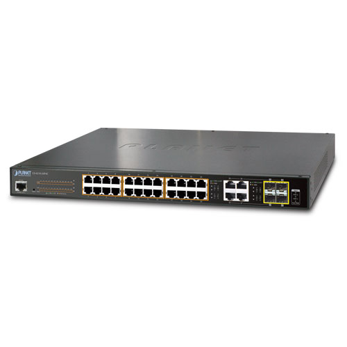 

Коммутатор Planet GS-4210-24PL4C, управляемый, кол-во портов: 24x1 Гбит/с, combo RJ-45/SFP 2x1 Гбит/с, установка в стойку, PoE (макс. 440Вт) (GS-4210-24PL4C), GS-4210-24PL4C