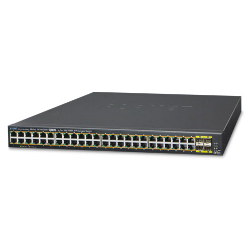 

Коммутатор Planet GS-4210-48P4S, управляемый, кол-во портов: 48x1 Гбит/с, SFP 4x1 Гбит/с, установка в стойку, PoE (макс. 440Вт) (GS-4210-48P4S), GS-4210-48P4S