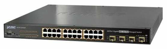 

Коммутатор Planet WGSW-24040HP4, управляемый, кол-во портов: 24x1 Гбит/с, SFP 4x1 Гбит/с, установка в стойку, PoE: 24x30Вт (макс. 440Вт) (WGSW-24040HP4), WGSW-24040HP4