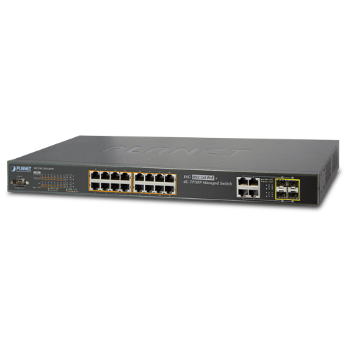 

Коммутатор Planet WGSW-20160HP, управляемый, кол-во портов: 16x1 Гбит/с, SFP 4x1 Гбит/с, установка в стойку, PoE (макс. 230Вт) (WGSW-20160HP), WGSW-20160HP