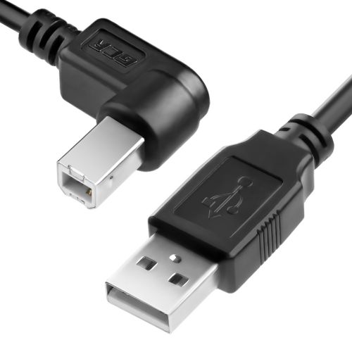 

Кабель USB(Am)-USB(Bm), прямой/угловой, экранированный, 1 м, черный, Greenconnect (GCR-UPC3M2-BB2S-1.0m)