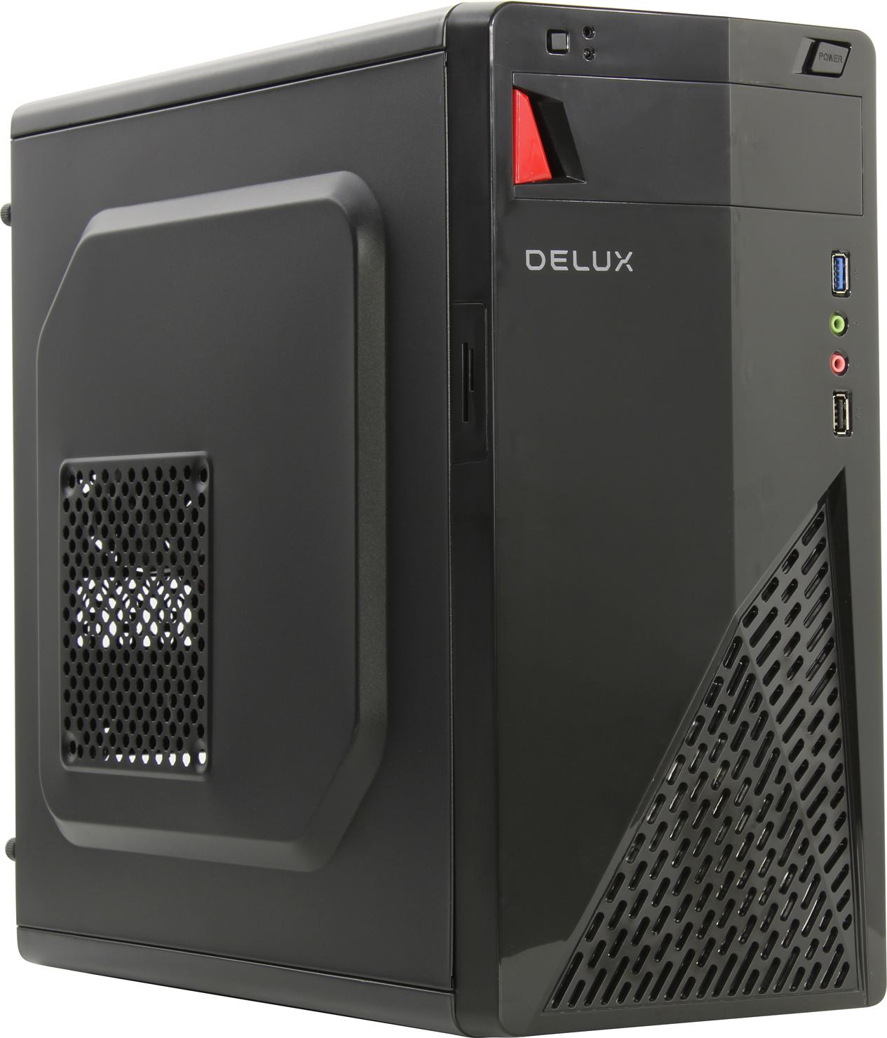 

Корпус Delux DW303, mATX, Midi-Tower, USB 3.0, черный, без БП (PCCDLC_DW303), DW303