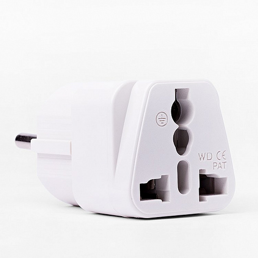 

Переходник питания (адаптер) универсальный-Europlug(M), белый (94880), 0