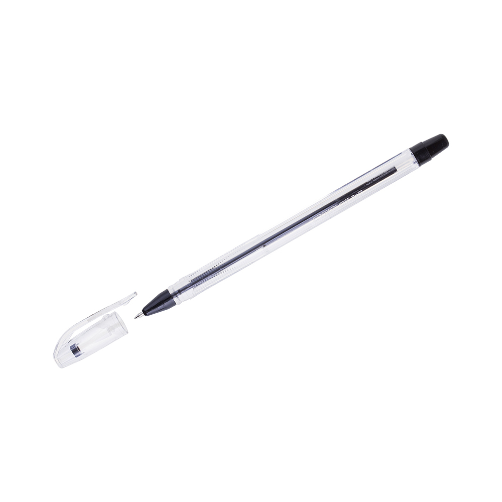 Ручка масляная Crown OJ-500, черный, пластик, колпачок, картонная коробка (OJ-500)
