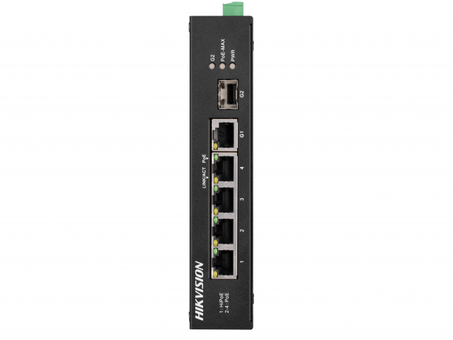 

Коммутатор Hikvision DS-3T0306HP-E/HS, кол-во портов: 5x1 Гбит/с, PoE: 4x60Вт (макс. 60Вт) (DS-3T0306HP-E/HS), DS-3T0306HP-E/HS
