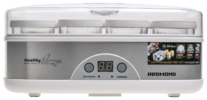 Йогуртница Redmond RYM-M5401 50 Вт, серебристый