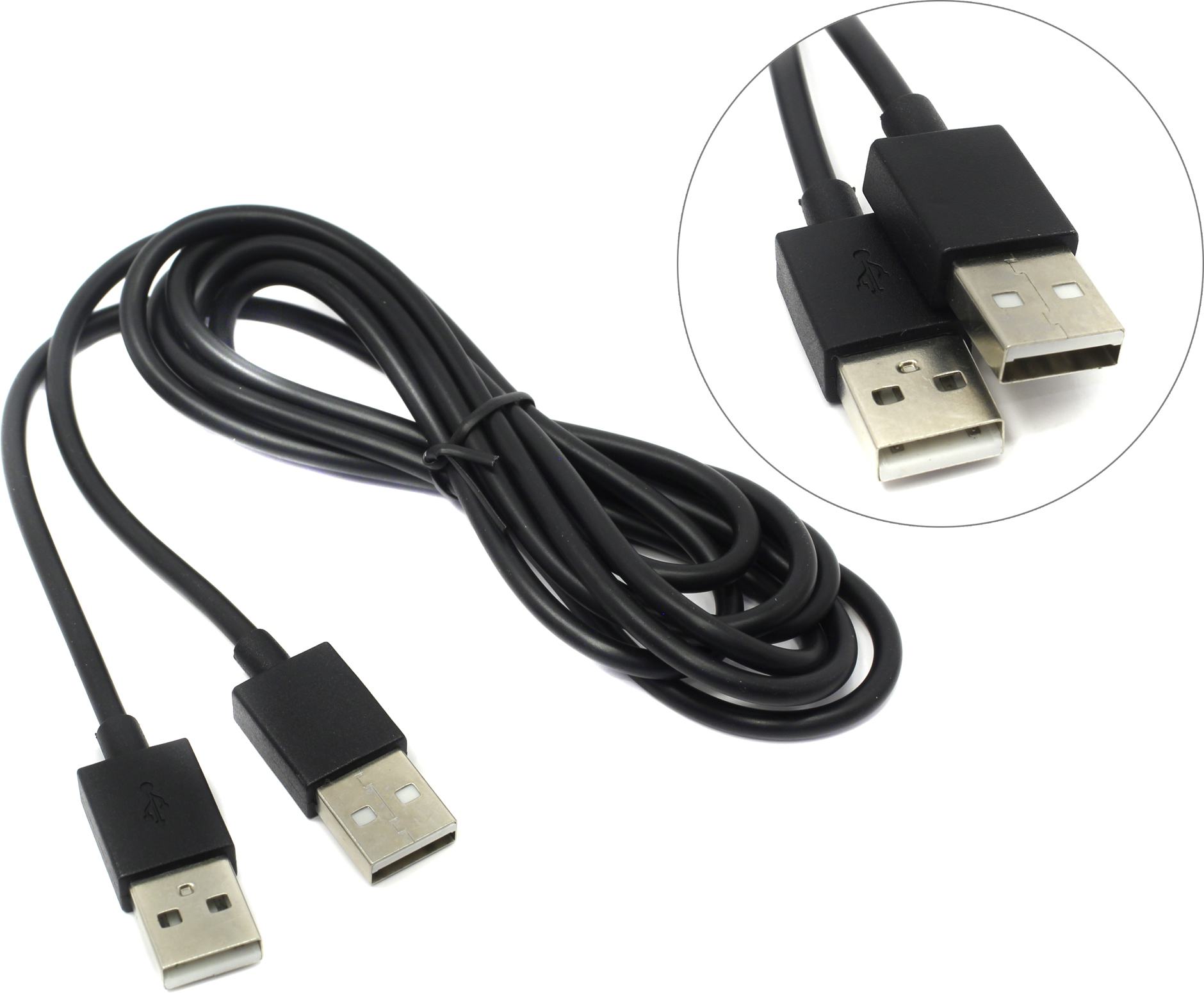 

Кабель USB(Am)-USB(Am), 1.8 м, черный, Exegate (EX284930RUS)