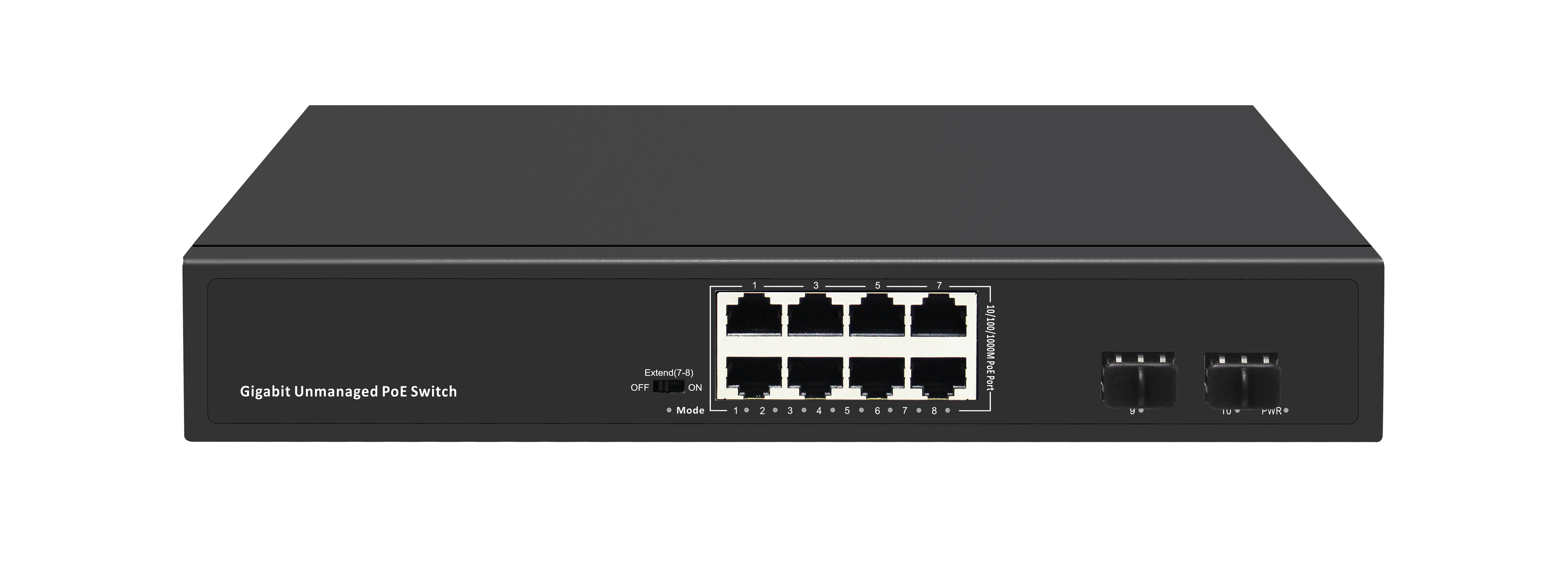 Коммутатор GigaLink GL-SW-G005-08P, кол-во портов: 8x1 Гбит/с, SFP 2x1 Гбит/с, PoE: 8x30Вт (макс. 120Вт) (GL-SW-G005-08P)