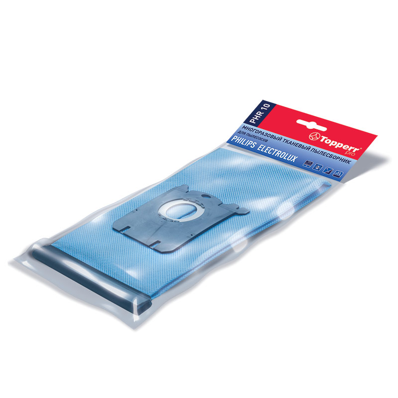 

Пылесборники Topperr PHR10 для Electrolux, Philips, AEG, Bork, Zanussi, голубой (PHR10), PHR10