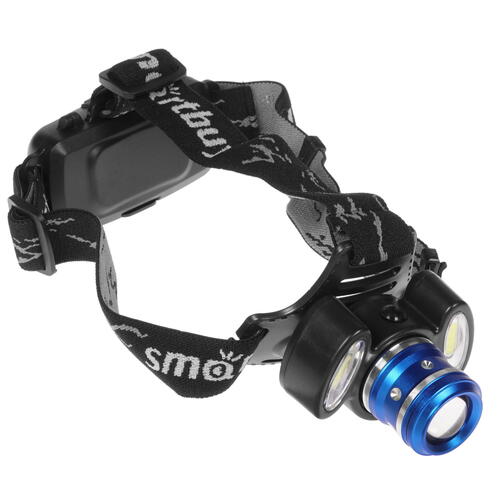 

Фонарь Smartbuy светодиодный, аккумуляторный, налобный 5 Вт LED + 2*3Вт COB, (SBF-HL028), SBF-HL028