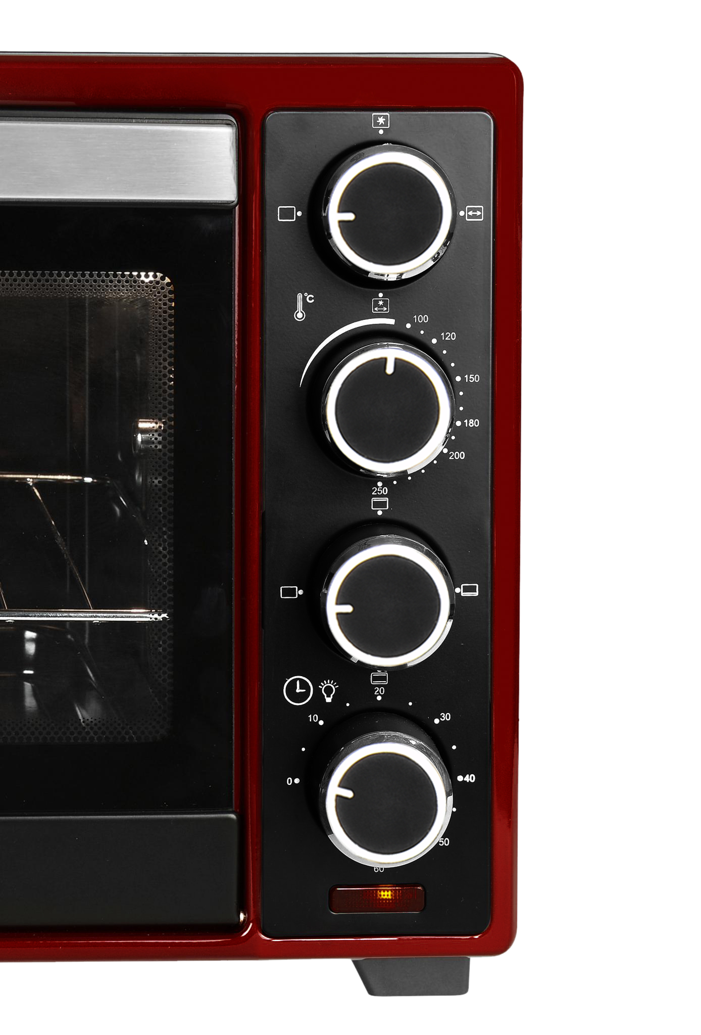 

Мини-печь GFGril GFO-48BR 2000Вт, черный/красный, GFO-48BR