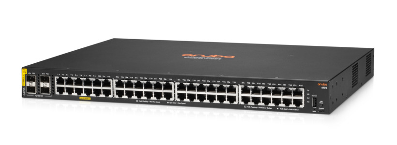 

Коммутатор HPE Aruba 6100, управляемый, кол-во портов: 48x1000 SFP+ 4x10 Гбит/с, установка в стойку, PoE: 48x30 Вт (макс. 370 Вт) (JL675A), Aruba 6100