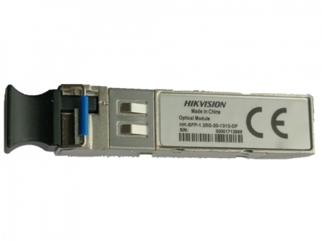 

модуль SFP HikVision HK-SFP-1.25G-20-1550, серебристый (HK-SFP-1.25G-20-1550), HK-SFP-1.25G-20-1550