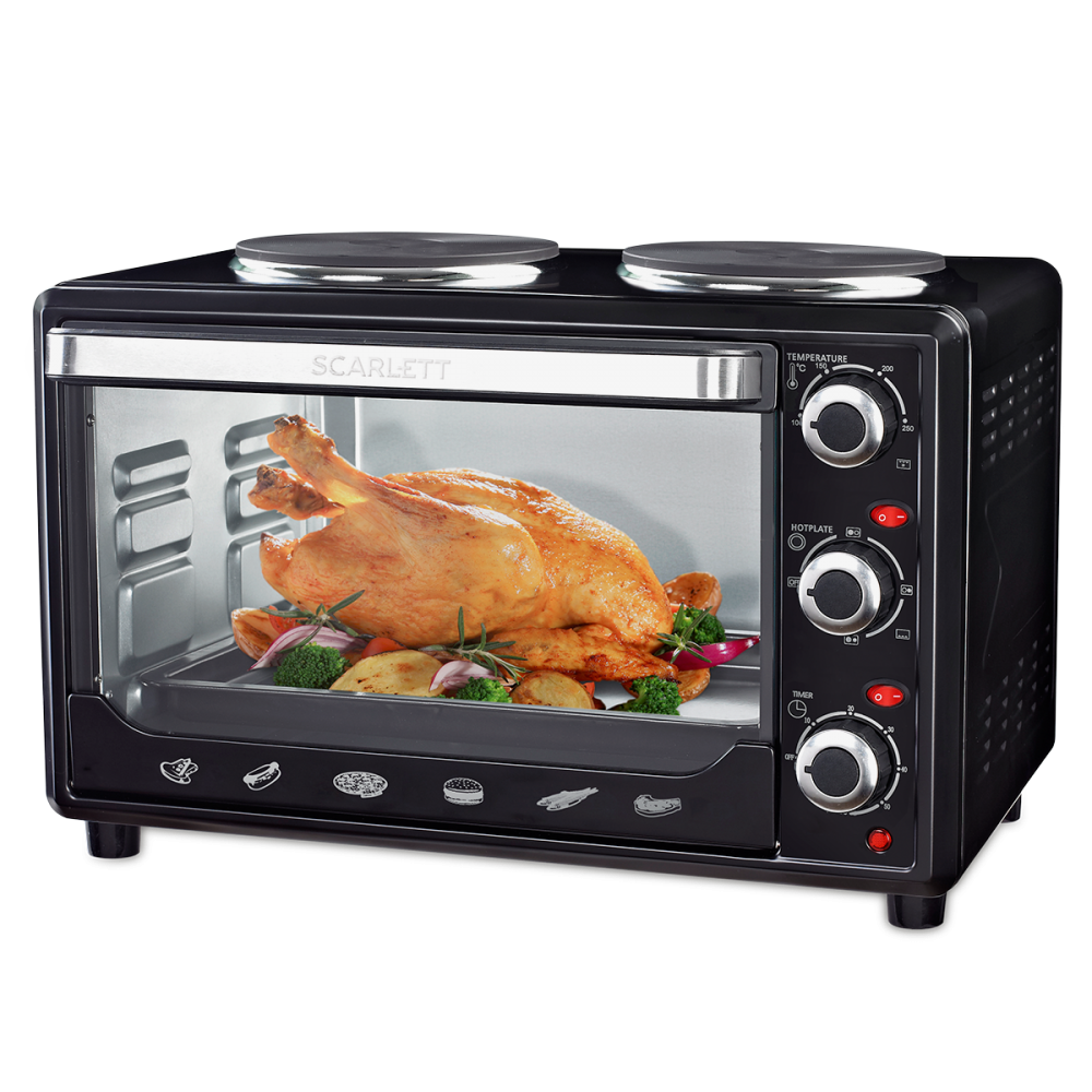 Мини-печь SCARLETT SC-EO96O99 2900Вт, черный (SC-EO96O99)
