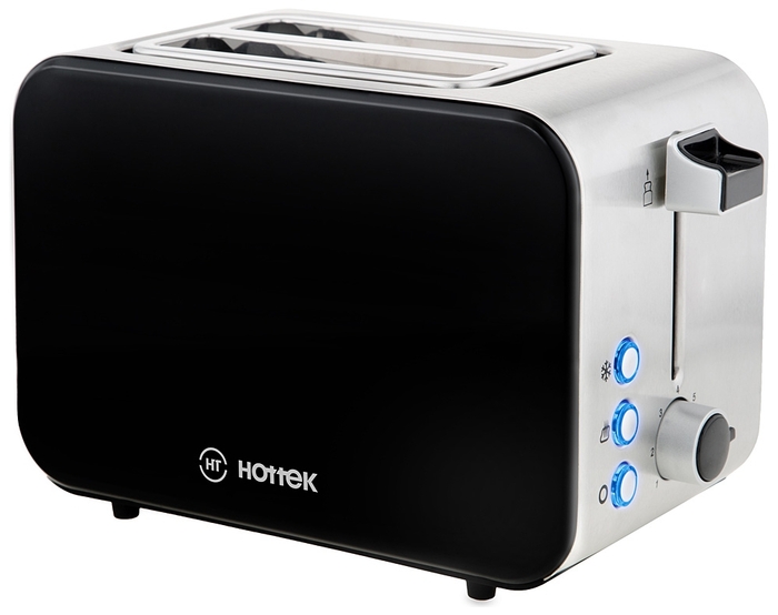 

Тостер HOTTEK HT-972-051 850Вт, подогрев, размораживание, черный, HT-972-051